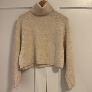 Aritzia Wilfred Florence Cashmere Sweater in Heather Birch
